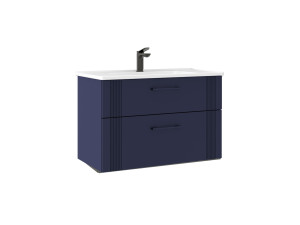 Mueble para lavabo «Bari 85 v2» - 85 x 45 x 55 cm - Azul marino mate