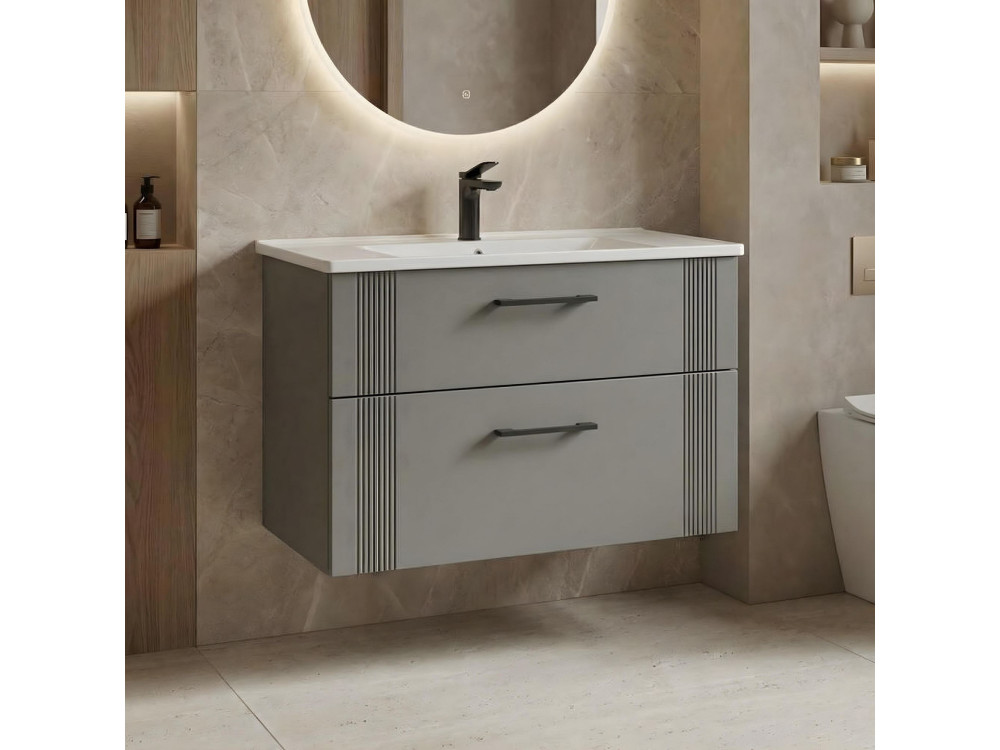 Mueble para lavabo «Bari 85 v2» - 85 x 45 x 55 cm - Mate Cashmere