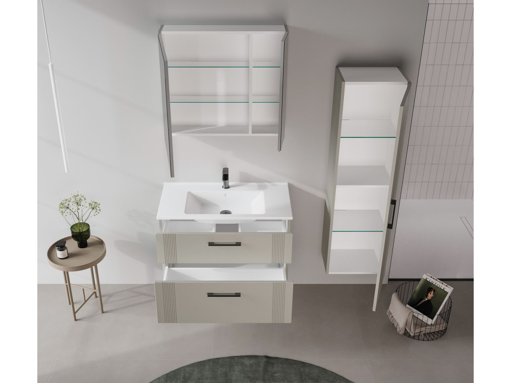 Mueble para lavabo «Bari 85 v2» - 85 x 45 x 55 cm - Mate Cashmere