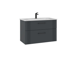 Mueble para lavabo «Bari 85 v2» - 85 x 45 x 55 cm - Antracita mate