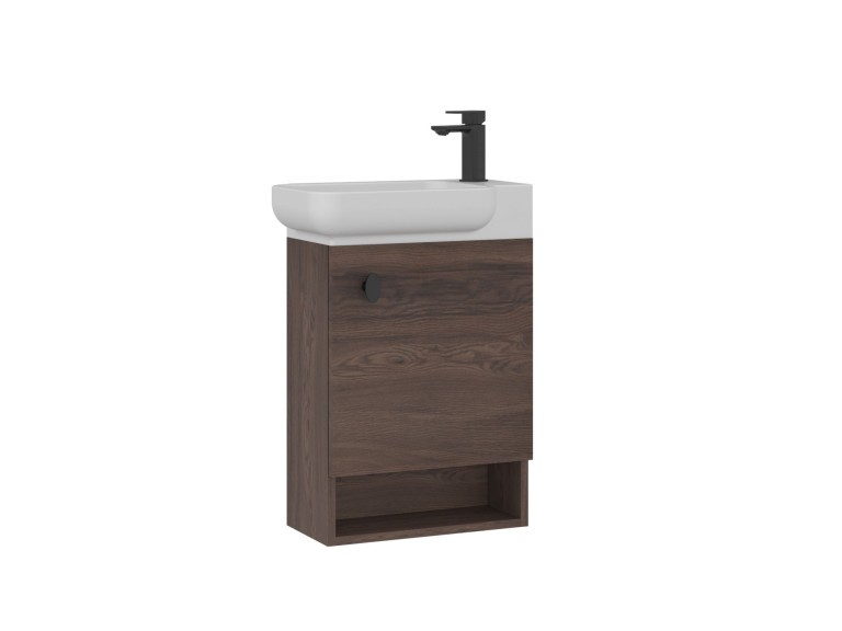 Mueble para lavabo «Begonya 55» - 53 x 33 x 75 cm - Nogal oscuro
