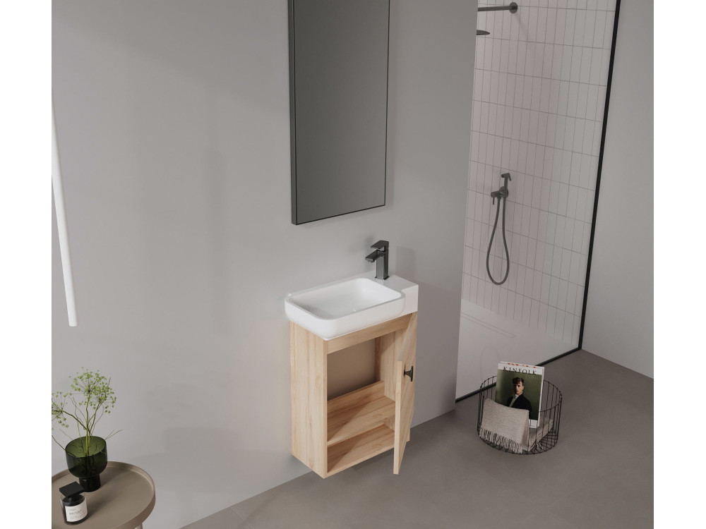 Mueble para lavabo «Begonya 55» - 53 x 33 x 75 cm - Roble