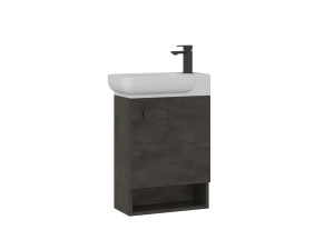 Mueble para lavabo «Begonya 55» - 53 x 33 x 75 cm - Antracita / Marfil