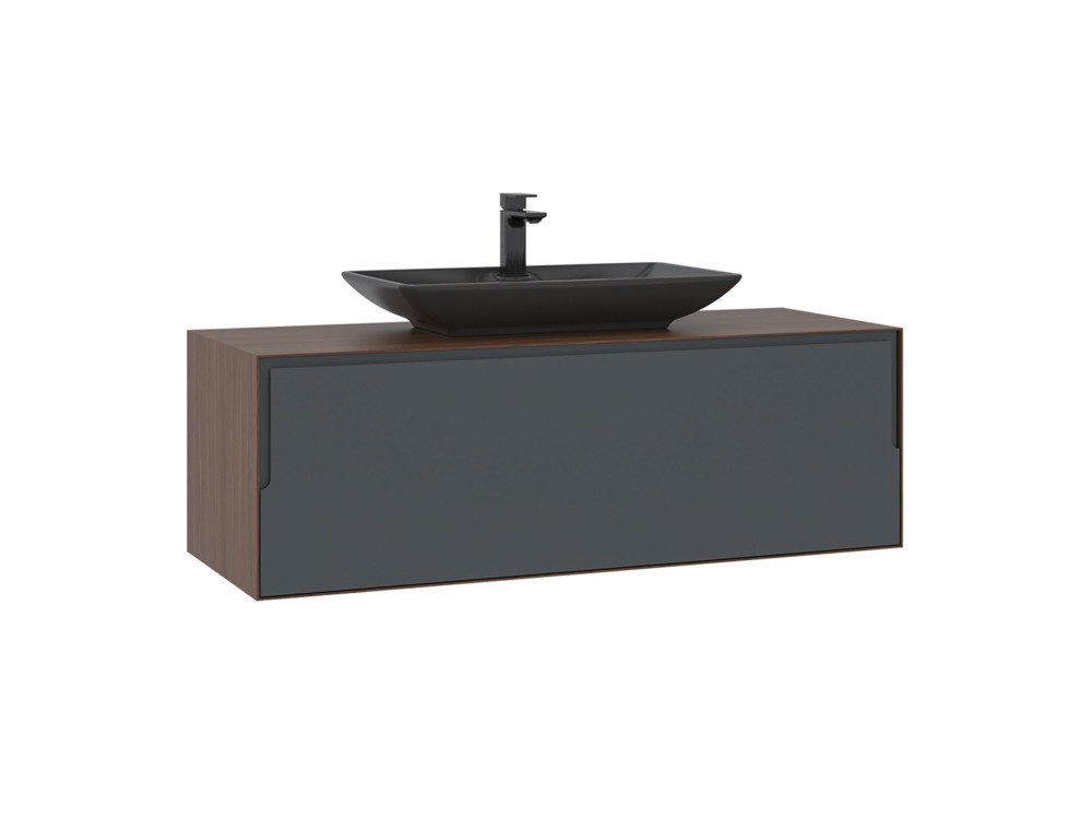 Mueble para lavabo «Craft 120» - 120 x 50 x 40 cm - Nogal / Antracita