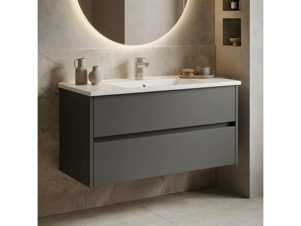 Mueble para lavabo «Arno 100» - 100 x 45 x 52 cm - Antracita