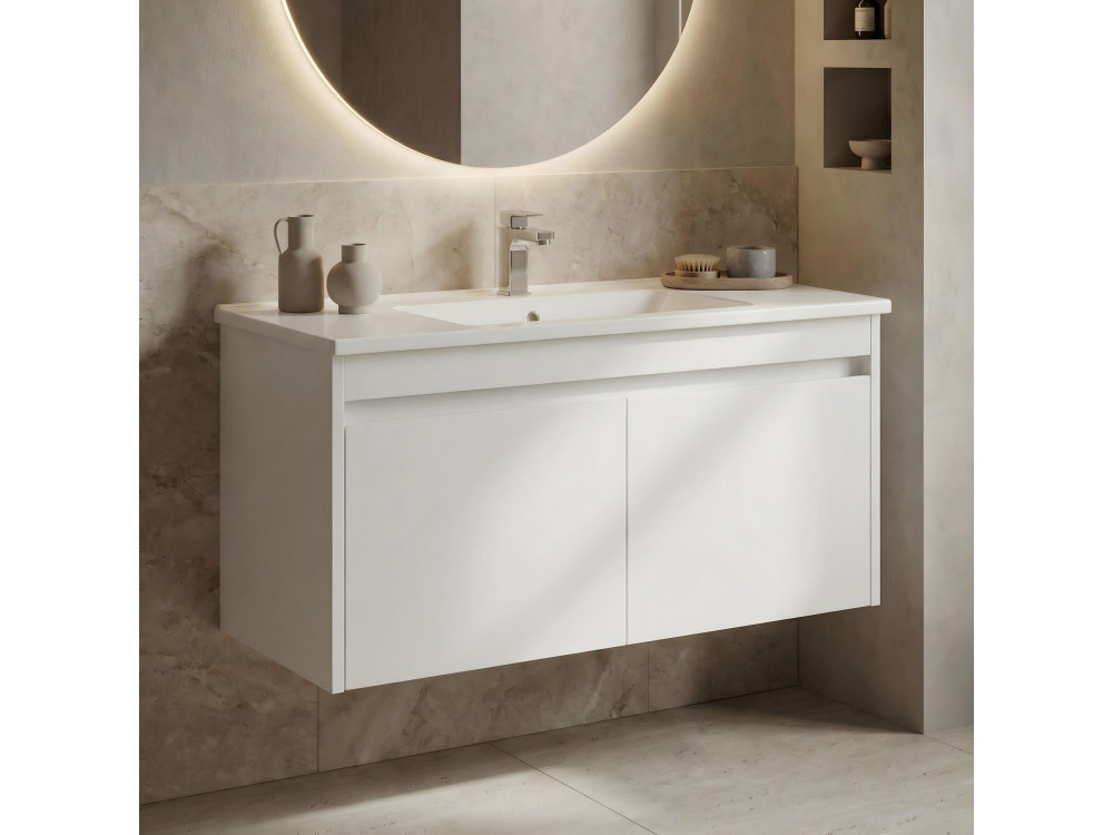 Mueble para lavabo «Arno 100» - 100 x 45 x 52 cm - Blanco