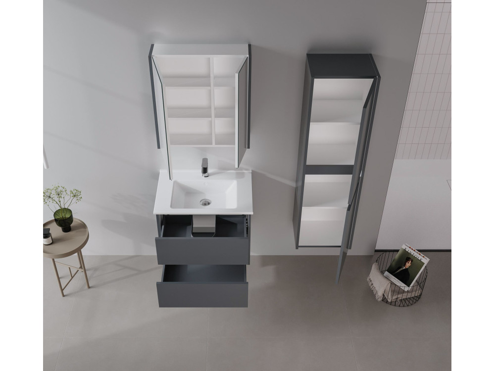 Mueble para lavabo «Arno 65» - 65 x 45 x 52 cm - Antracita