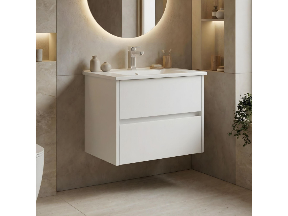 Mueble para lavabo «Arno 65» - 65 x 45 x 52 cm - Blanco