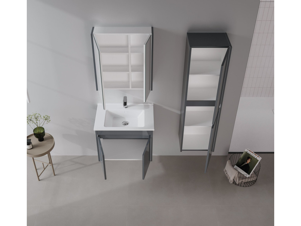 Mueble para lavabo «Arno 65» - 65 x 45 x 52 cm - Antracita