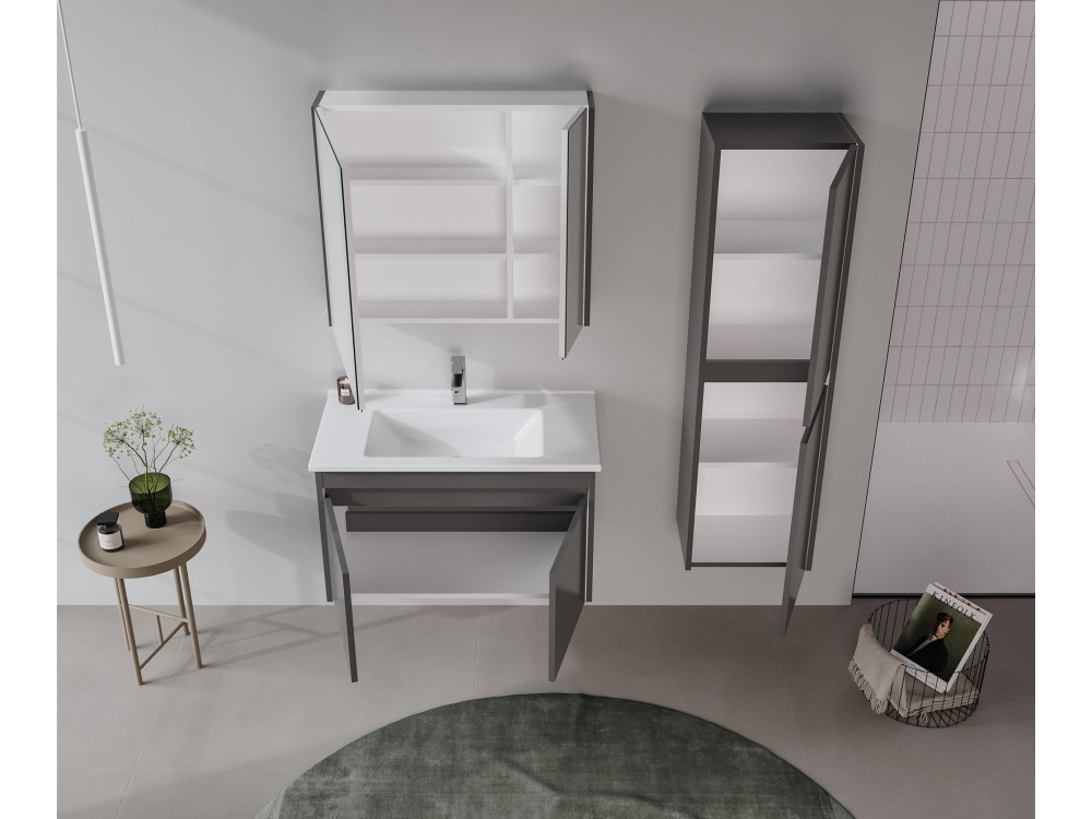 Mueble para lavabo «Arno 85» - 85 x 45 x 52 cm - Gris