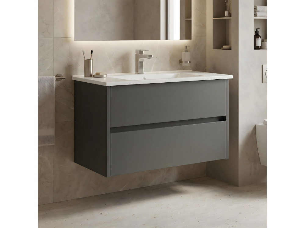 Mueble para lavabo «Arno 85» - 85 x 45 x 52 cm - Antracita