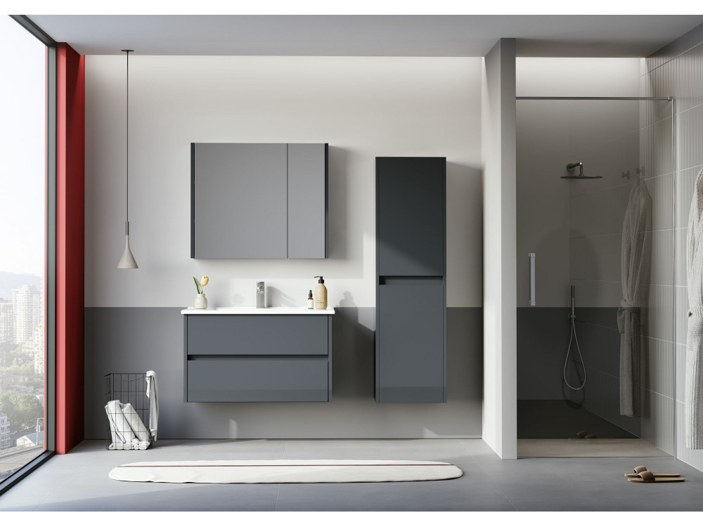 Mueble para lavabo «Arno 85» - 85 x 45 x 52 cm - Antracita