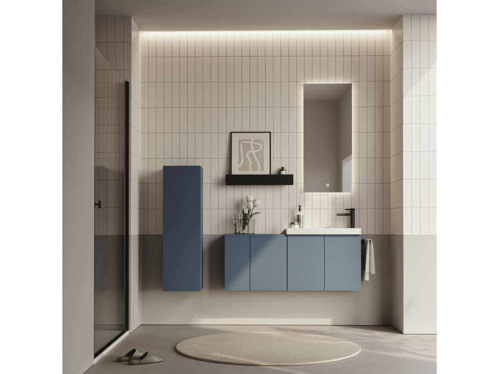 Mueble para lavabo «Ferla 110» - 110 x 22 x 45 cm - Azul petróleo