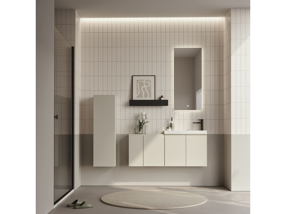 Mueble para lavabo «Ferla 110» - 110 x 22 x 45 cm - Mate Cashmere