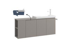 Mueble para lavabo «Ferla 110» - 110 x 22 x 45 cm - Matte Mink