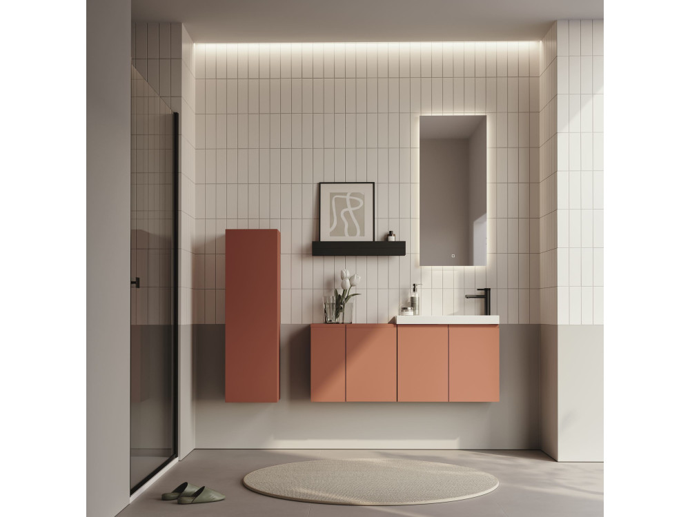 Mueble para lavabo «Ferla 110» - 110 x 22 x 45 cm - Canela mate