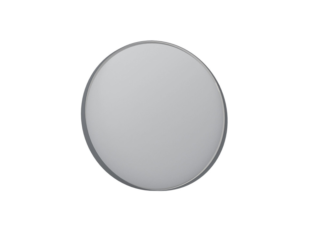 Espejo decorativo de madera «Moonlight 90 v2» - 90 x 7 x 90 cm - Gris mate