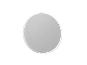 Espejo decorativo de madera «Moonlight 90 v2» - 90 x 7 x 90 cm - Blanco mate