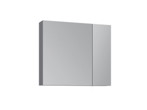 Mueble de baño con espejo «Nuvola 80 v2» - 75 x 16 x 66 cm - Gris
