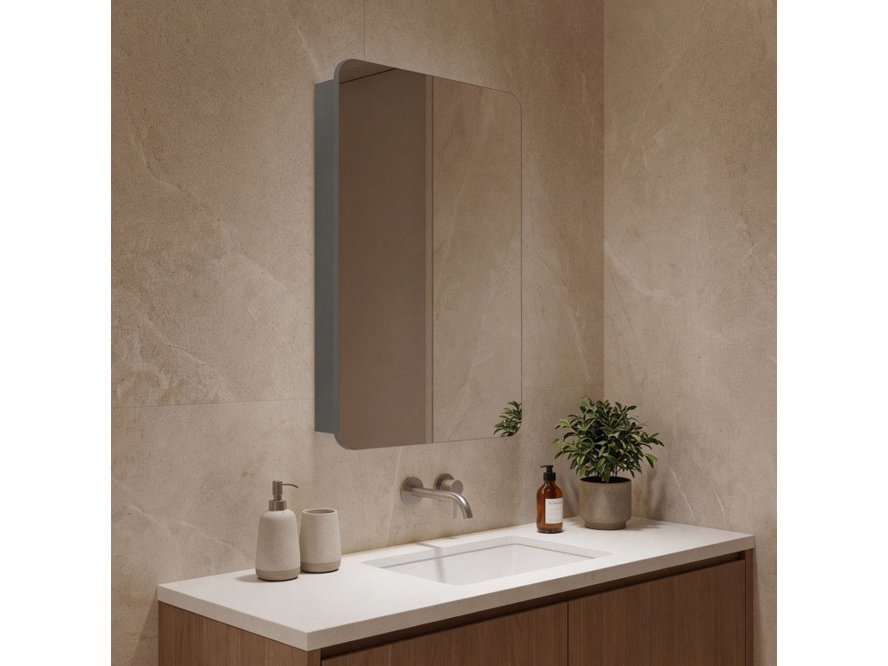 Mueble de baño con espejo «Orbit 50» - 50 x 16 x 71 cm - Gris