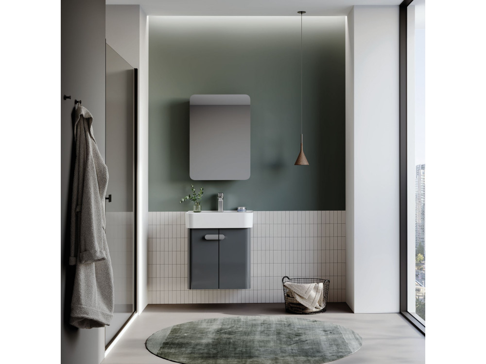 Mueble de baño con espejo «Orbit 50» - 50 x 16 x 71 cm - Antracita