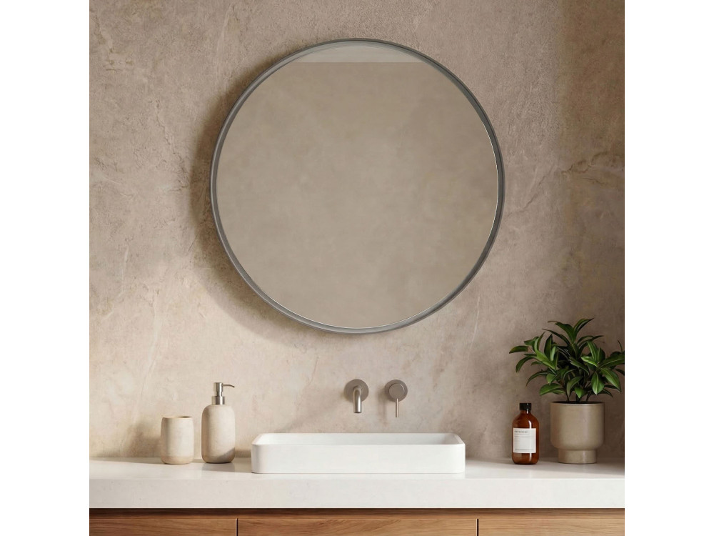 Espejo decorativo de madera «Moonlight 75 v2» - 75 x 7 x 75 cm - Matte Mink