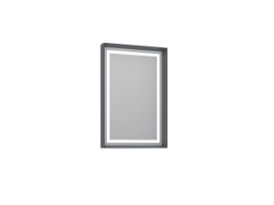 Espejo decorativo de madera «Craft 60 x 90 v2» - 60 x 10 x 90 cm - Antracita mate