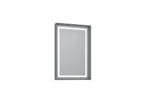 Espejo decorativo de madera «Craft 60 x 90 v2» - 60 x 10 x 90 cm - Gris mate