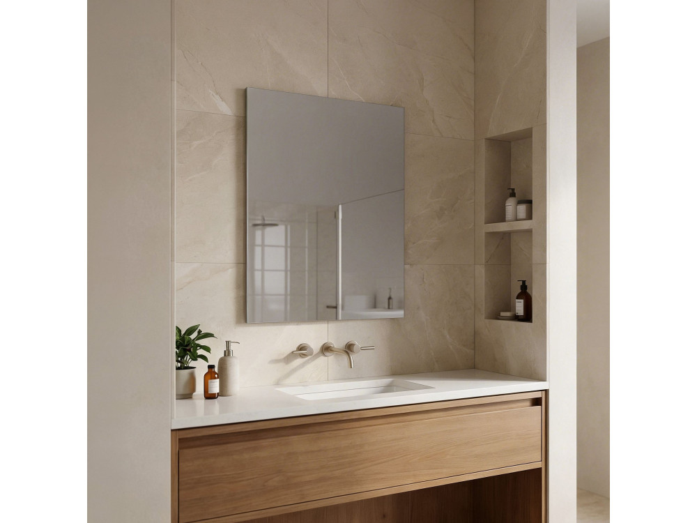 Espejo decorativo de madera «Desna 50» - 55 x 2 x 64 cm - Transparente