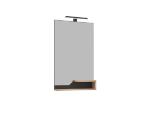 Espejo decorativo de madera «Galia 60» - 60 x 14 x 100 cm - Roble