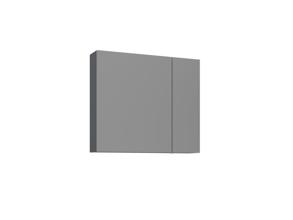 Mueble de baño con espejo «Bari 80» - 75 x 16 x 66 cm - Antracita mate