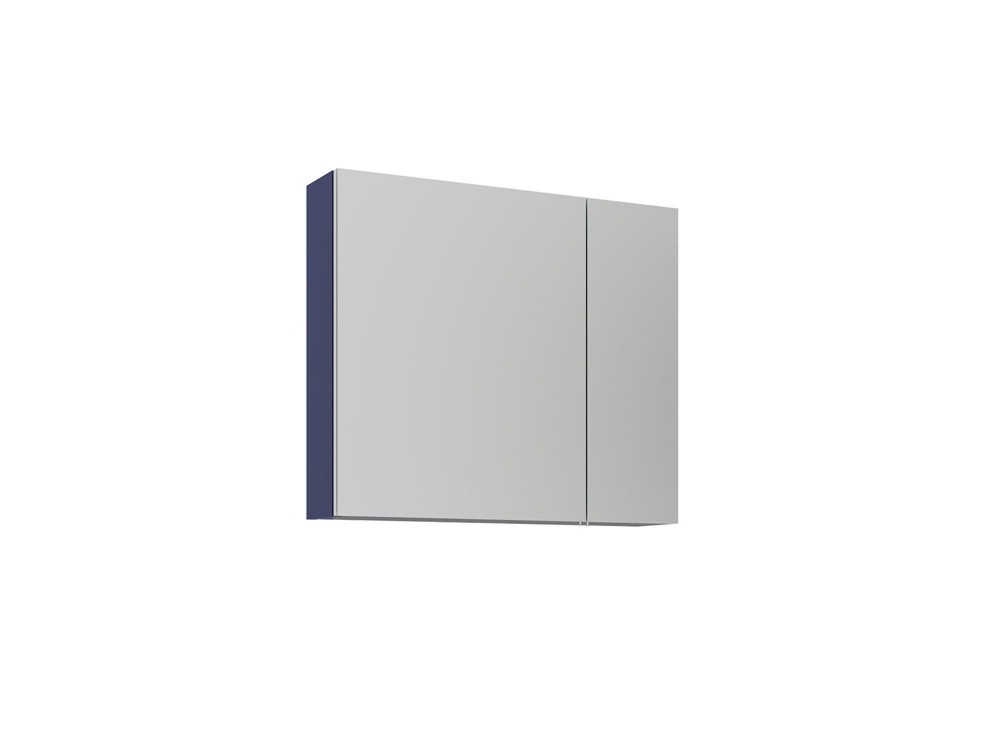 Mueble de baño con espejo «Bari 80» - 75 x 16 x 66 cm - Azul marino mate