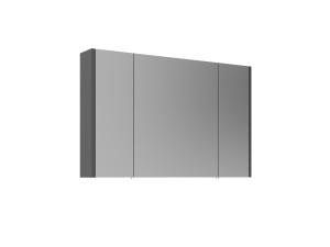 Mueble de baño con espejo «Arno 100» - 100 x 16 x 66 cm - Gris / Antracita