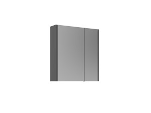 Mueble de baño con espejo «Arno 60» - 60 x 16 x 66 cm - Gris / Antracita