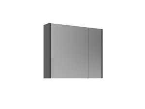 Mueble de baño con espejo «Arno 80» - 79 x 16 x 66 cm - Gris / Antracita