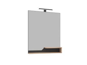 Espejo decorativo de madera «Galia 80» - 60 x 14 x 100 cm - Roble