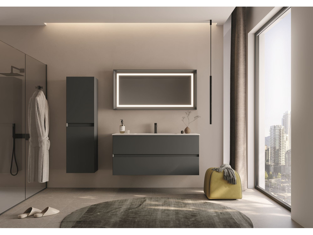 Armario de baño «Nest 40 v2» - 40 x 32 x 138 cm - Antracita mate