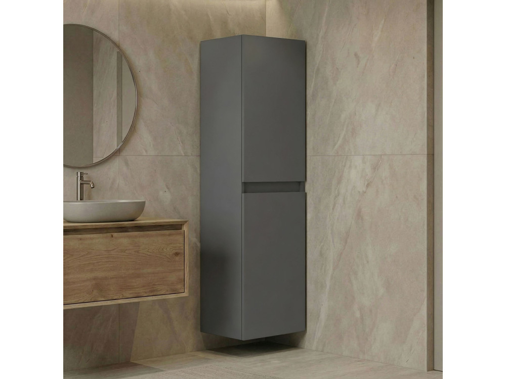 Armario de baño «Nest 40 v2» - 40 x 32 x 138 cm - Gris mate