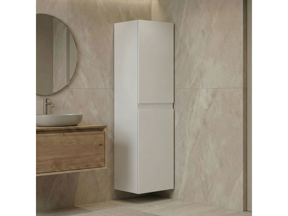 Armario de baño «Nest 40 v2» - 40 x 32 x 138 cm - Blanco mate