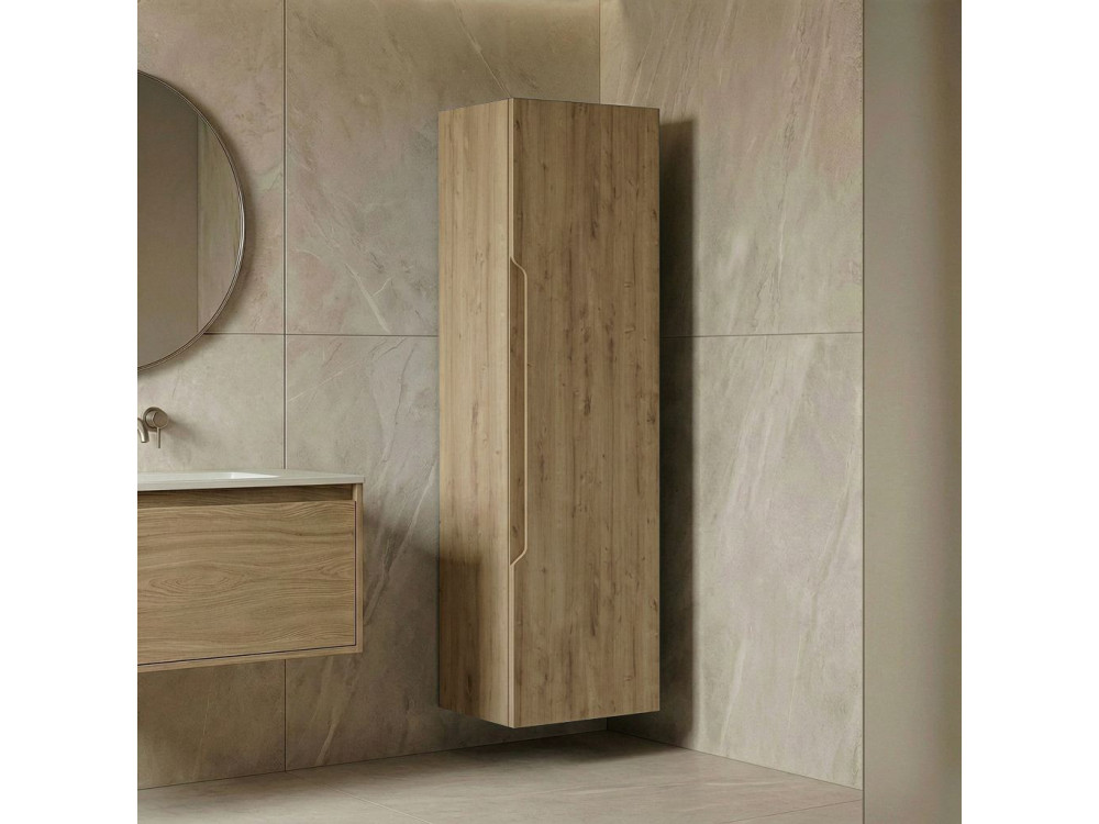 Armario de baño «Messina 40» - 40 x 32 x 138 cm - Roble