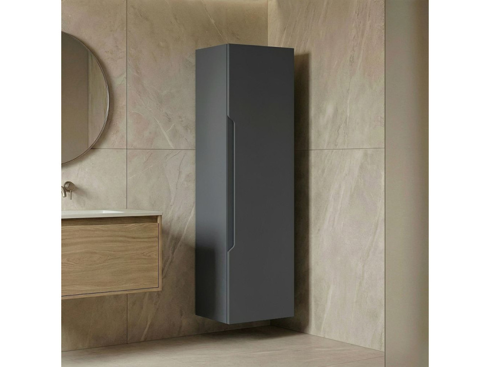 Armario de baño «Messina 40» - 40 x 32 x 138 cm - Antracita mate