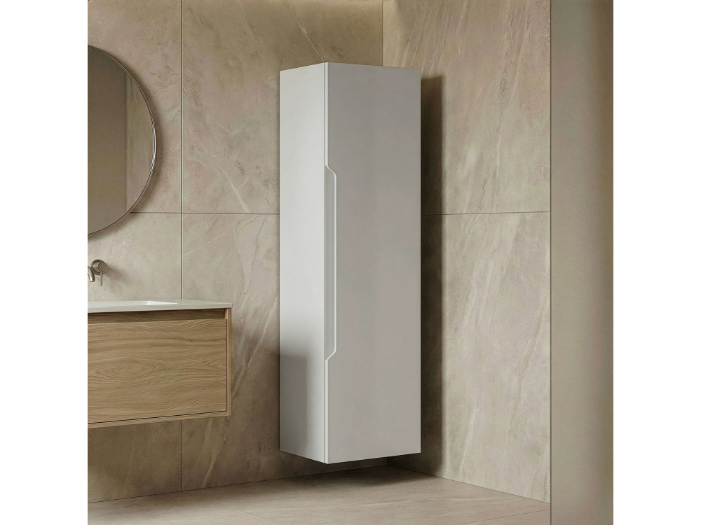 Armario de baño «Messina 40» - 40 x 32 x 138 cm - Blanco mate