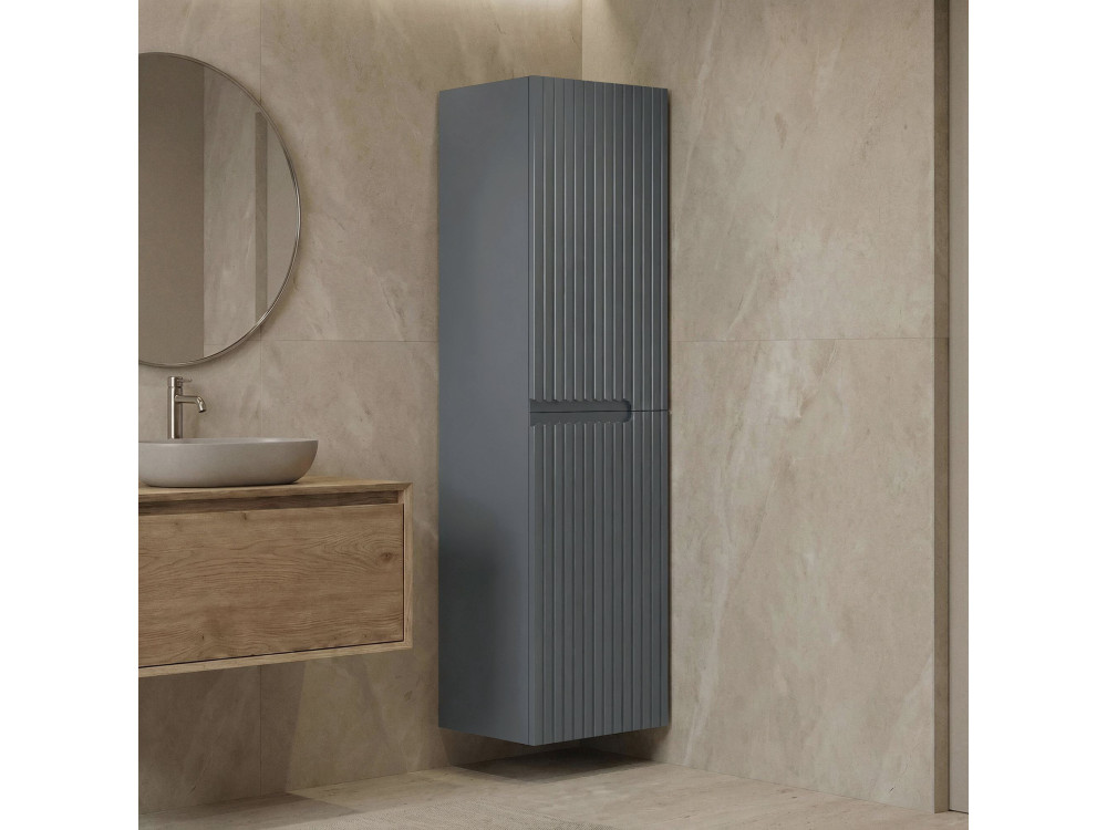 Armario de baño «Moonlight 40» - 40 x 27 x 138 cm - Gris mate