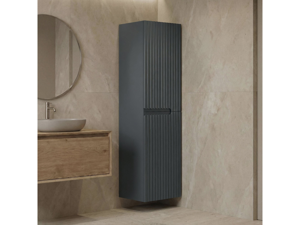 Armario de baño «Moonlight 40» - 40 x 27 x 138 cm - Antracita mate