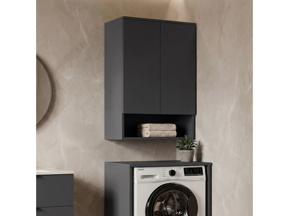 Armario de baño «Bosco Lume 70» - 70 x 36 x 100 cm - Antracita mate