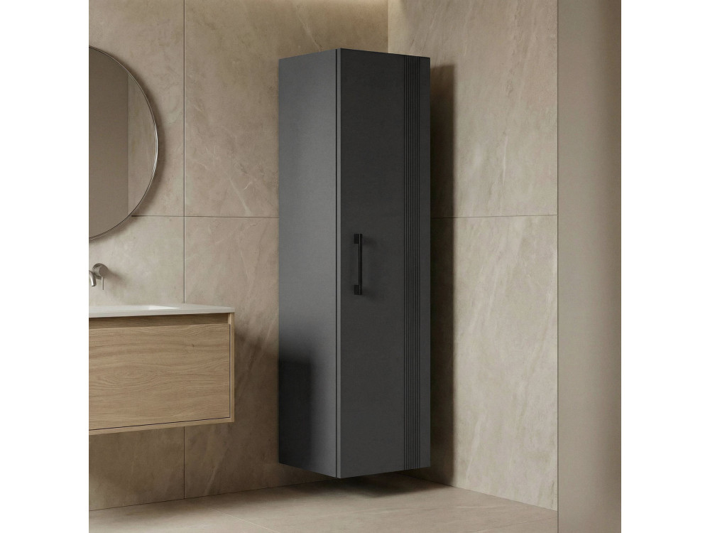 Armario de baño «Bari 40» - 40 x 32 x 138 cm - Antracita mate