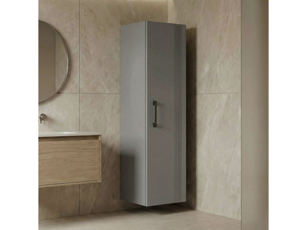 Armario de baño «Bari 40» - 40 x 32 x 138 cm - Cachemira mate