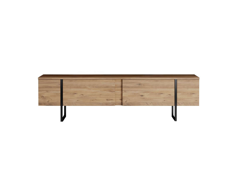 Soporte de TV de madera "Luxe" - 180 x 30 x 50 cm - Marrón