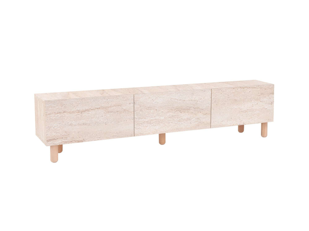 Soporte de TV de madera "Alvin" - 180 x 31 x 42 cm - Beige