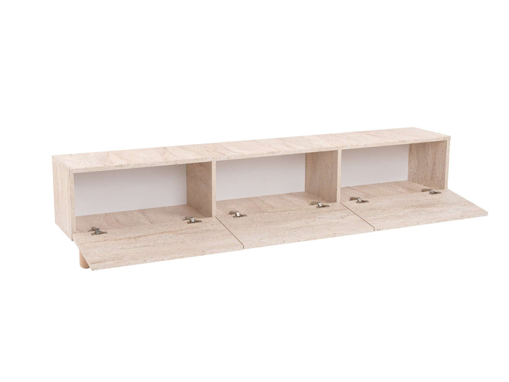 Soporte de TV de madera "Alvin" - 180 x 31 x 42 cm - Beige